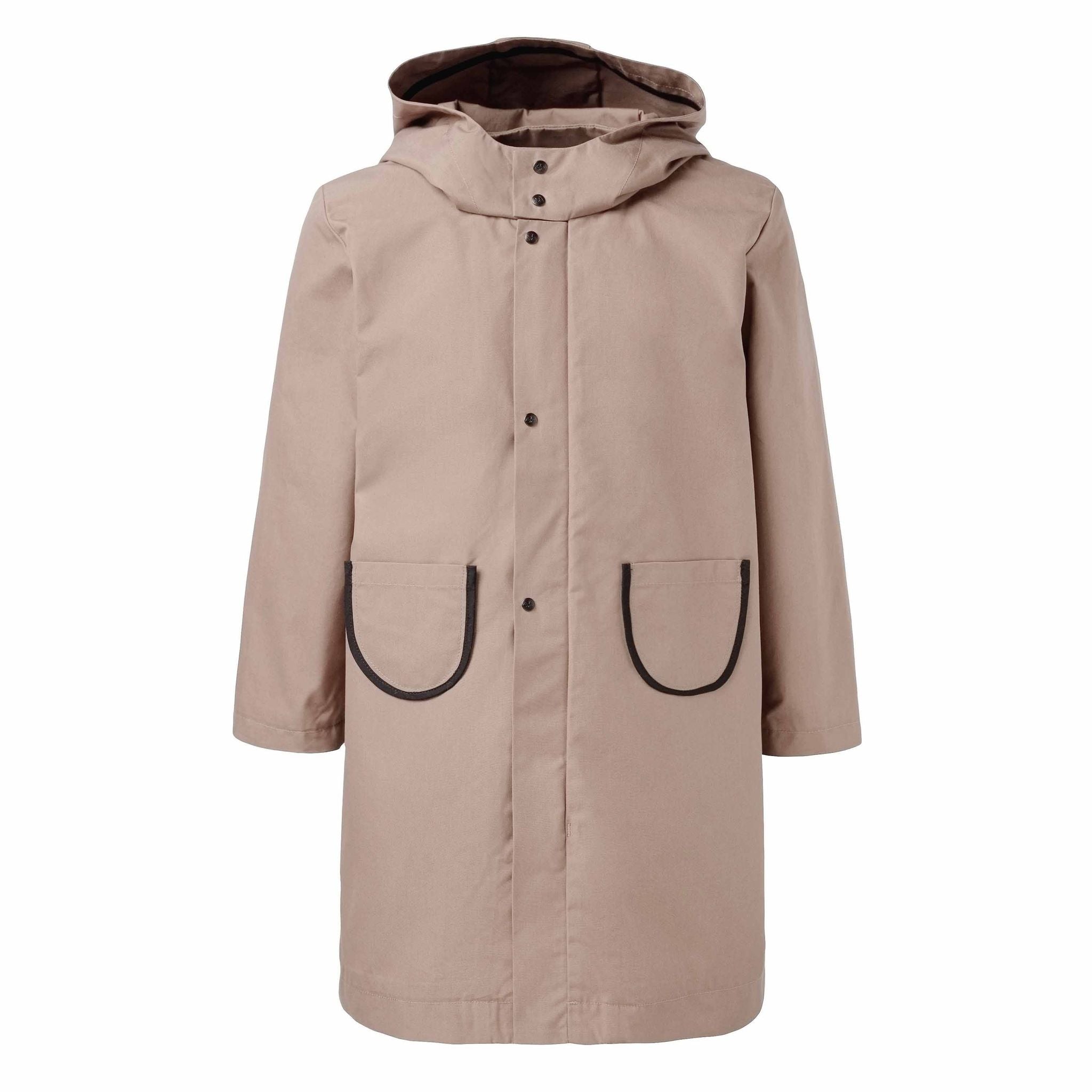 Kids Light Beige Organic Cotton Parka – Unisex – Sizes 6-16 Years
