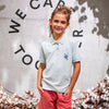 Kids Blue Polo Shirt – 100% Organic Cotton – Unisex – Sizes 2-12 Years