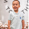 Kids Blue Polo Shirt – 100% Organic Cotton – Unisex – Sizes 2-12 Years