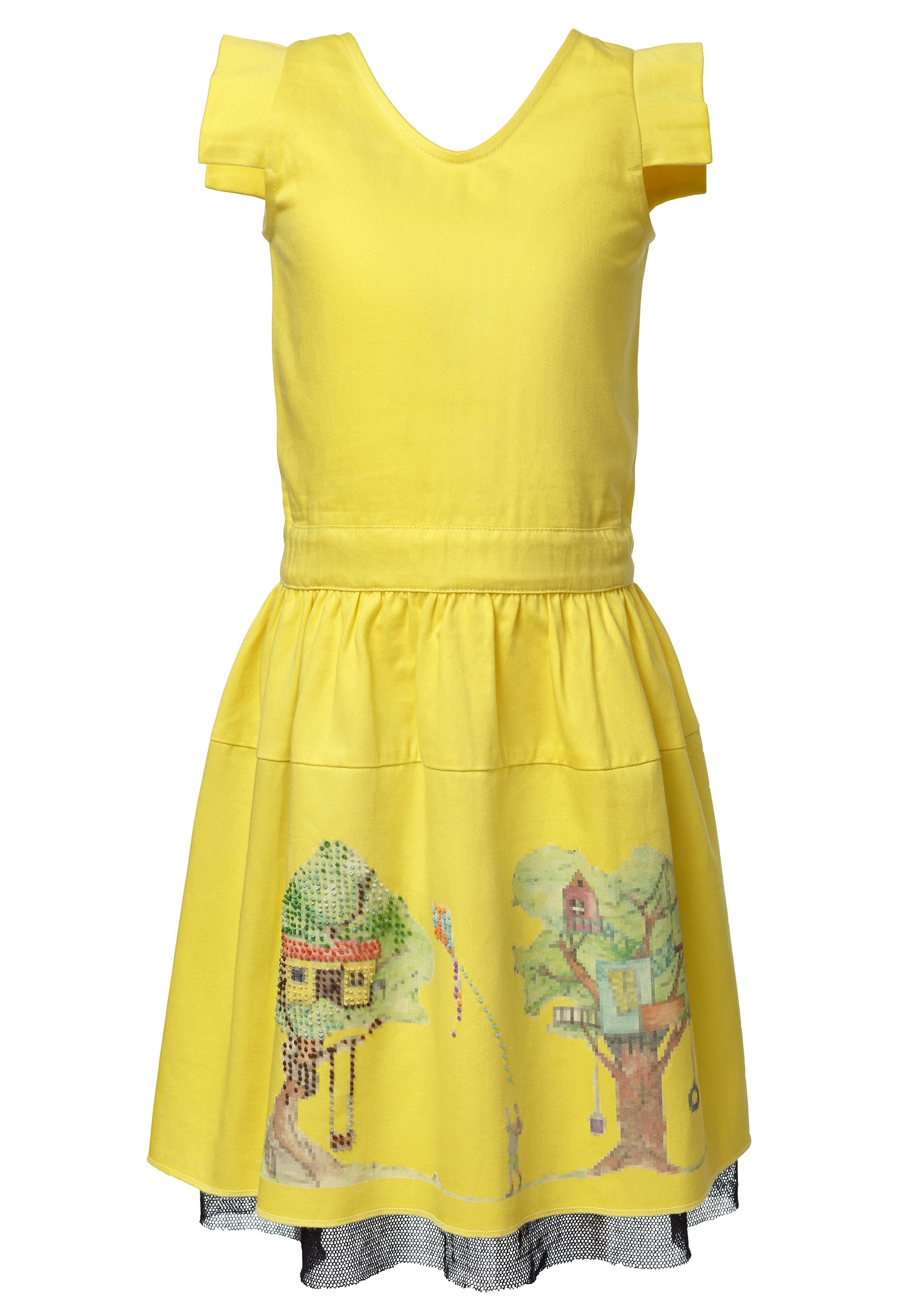 Organic Cotton Girls Canopy Sundress Yellow Sizes 6 Months-1 Year