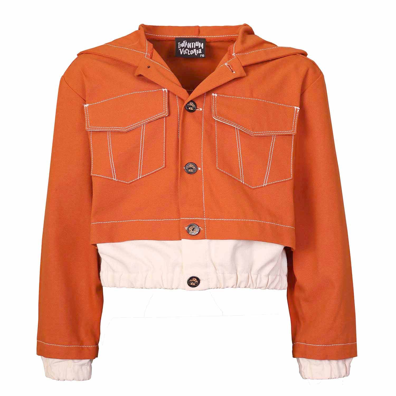 Orange Bomber Jacket – Kids Unisex – Sizes 4-16 Years – Organic Cotton