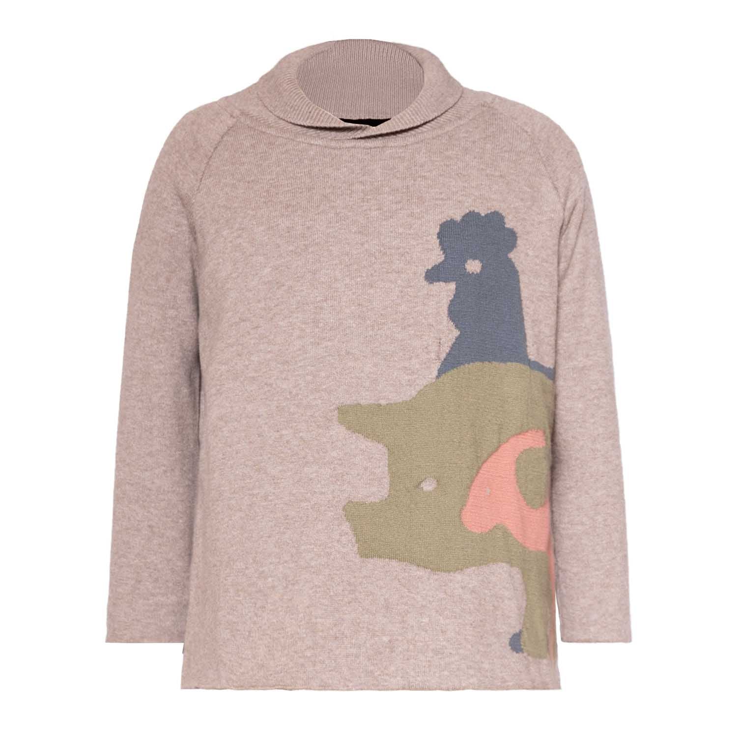 Beige Knitted Kids Sweater – Kids Unisex – Sizes 4-16 Years – Organic Cotton