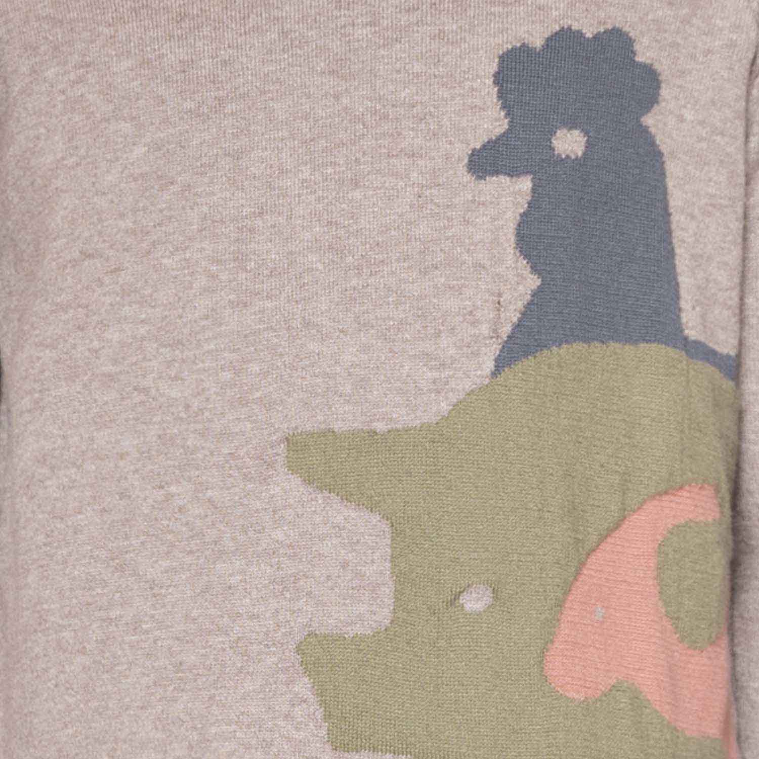 Beige Knitted Kids Sweater – Kids Unisex – Sizes 4-16 Years – Organic Cotton
