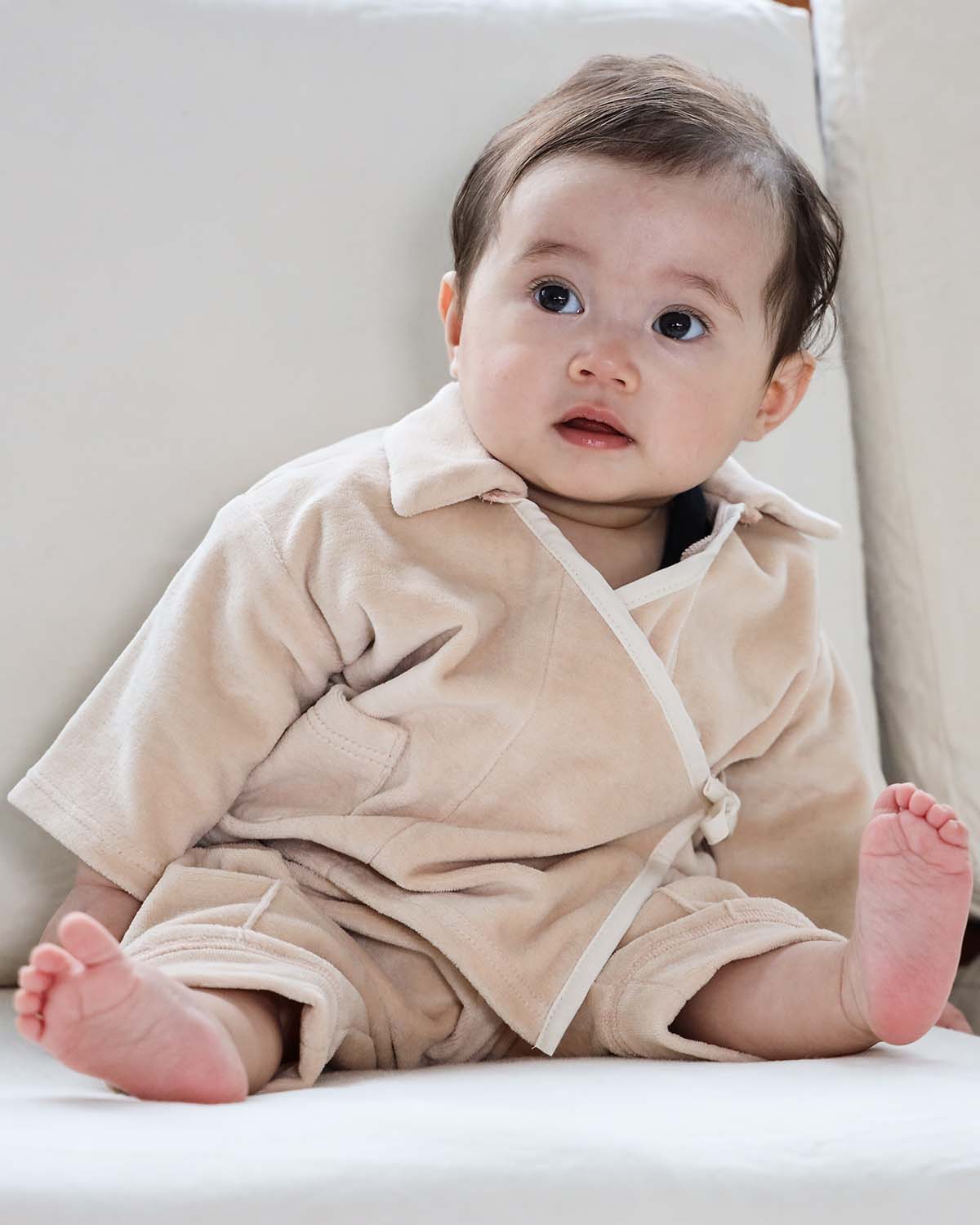 Organic Cotton Unisex Orange Terry Pants – Sizes 6 Months–2 Years