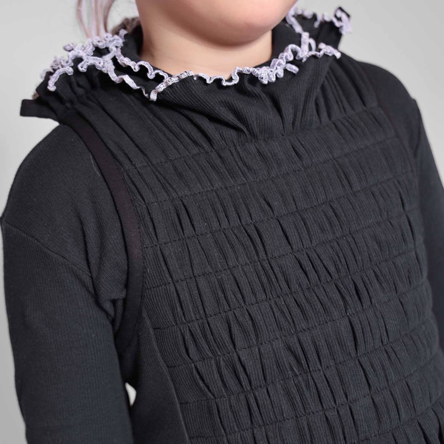 Wednesday Black Dress for Girls – Organic Cotton – Sizes 4-16 Years