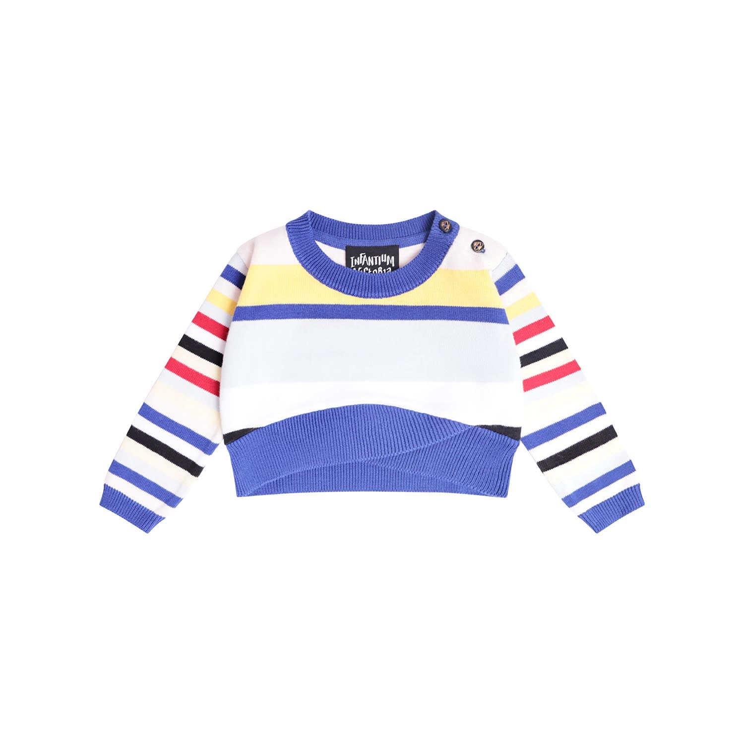 Striped Bright Sweater – Kids Unisex – Sizes 6 Months-2 Years – Organic Cotton