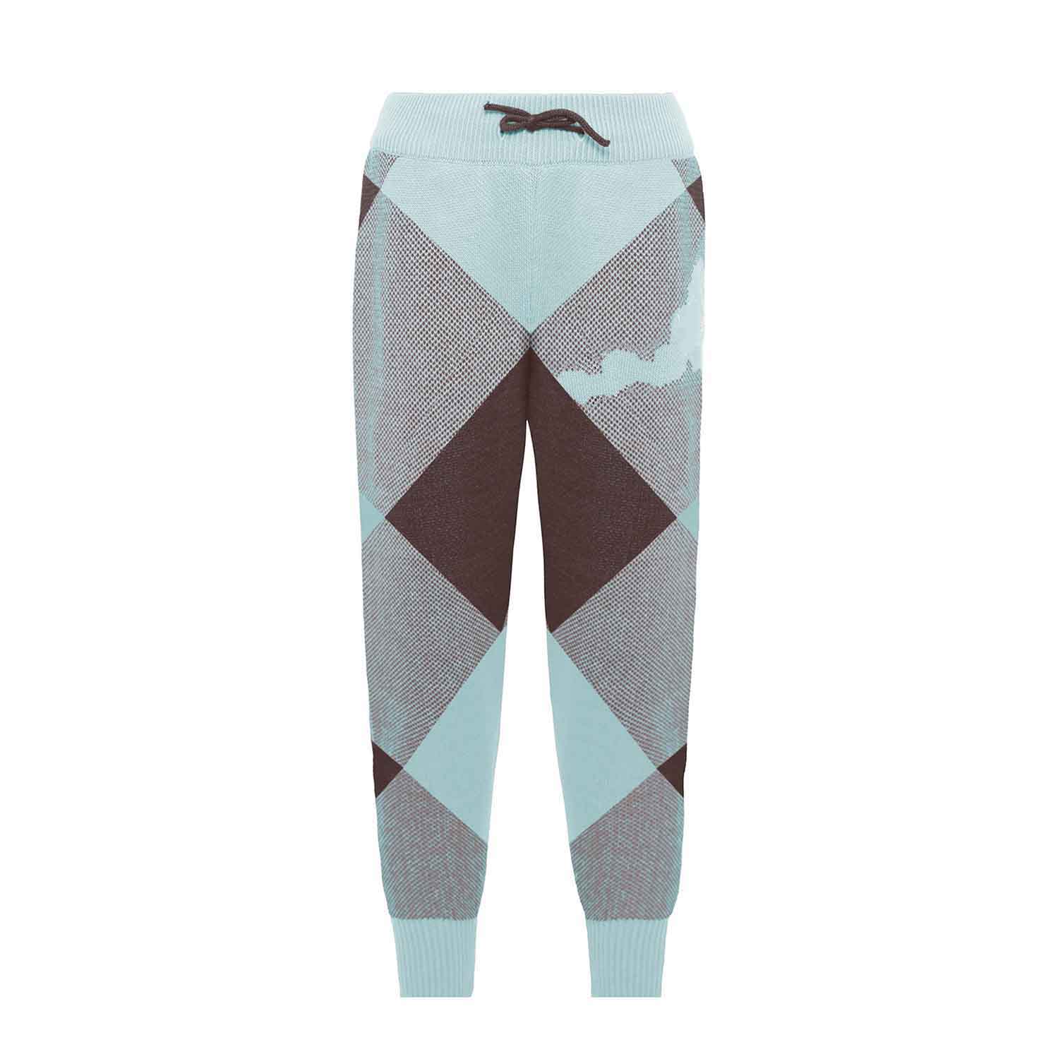 Kids Chestnut and Mint Unisex Knit Pants – Organic Cotton, Sizes 4–12 Years