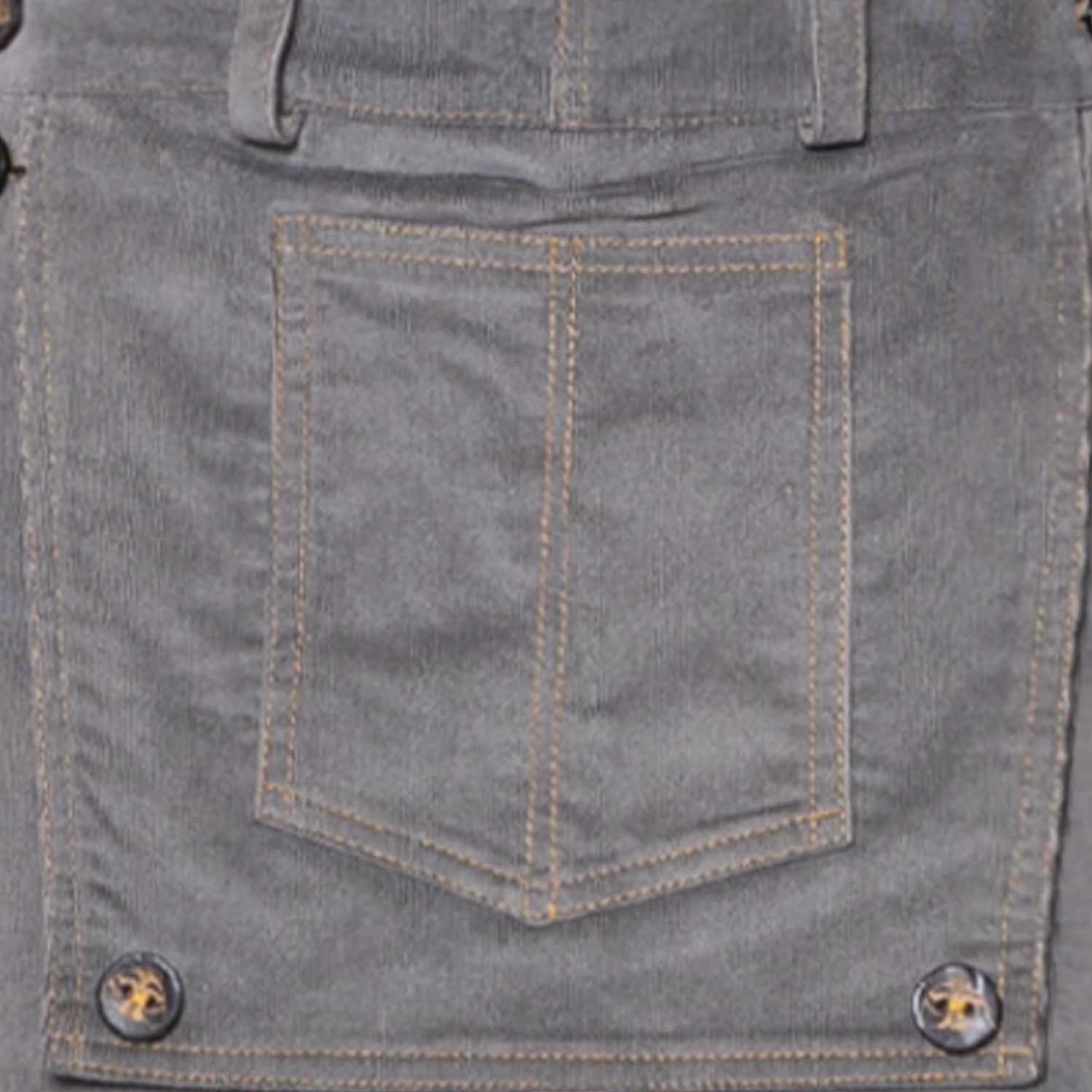 Kids Grey Velvet Pants – GOTS Certified Organic Cotton, Sizes 4–12 Years