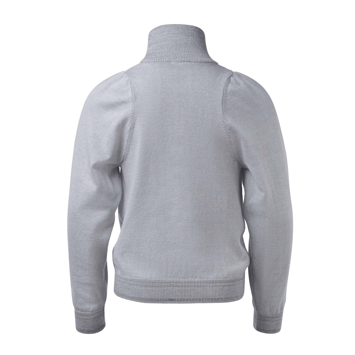 Kids Light Grey Turtleneck – GOTS Certified Organic Cotton, Unisex, Sizes 6 Months–16 Years
