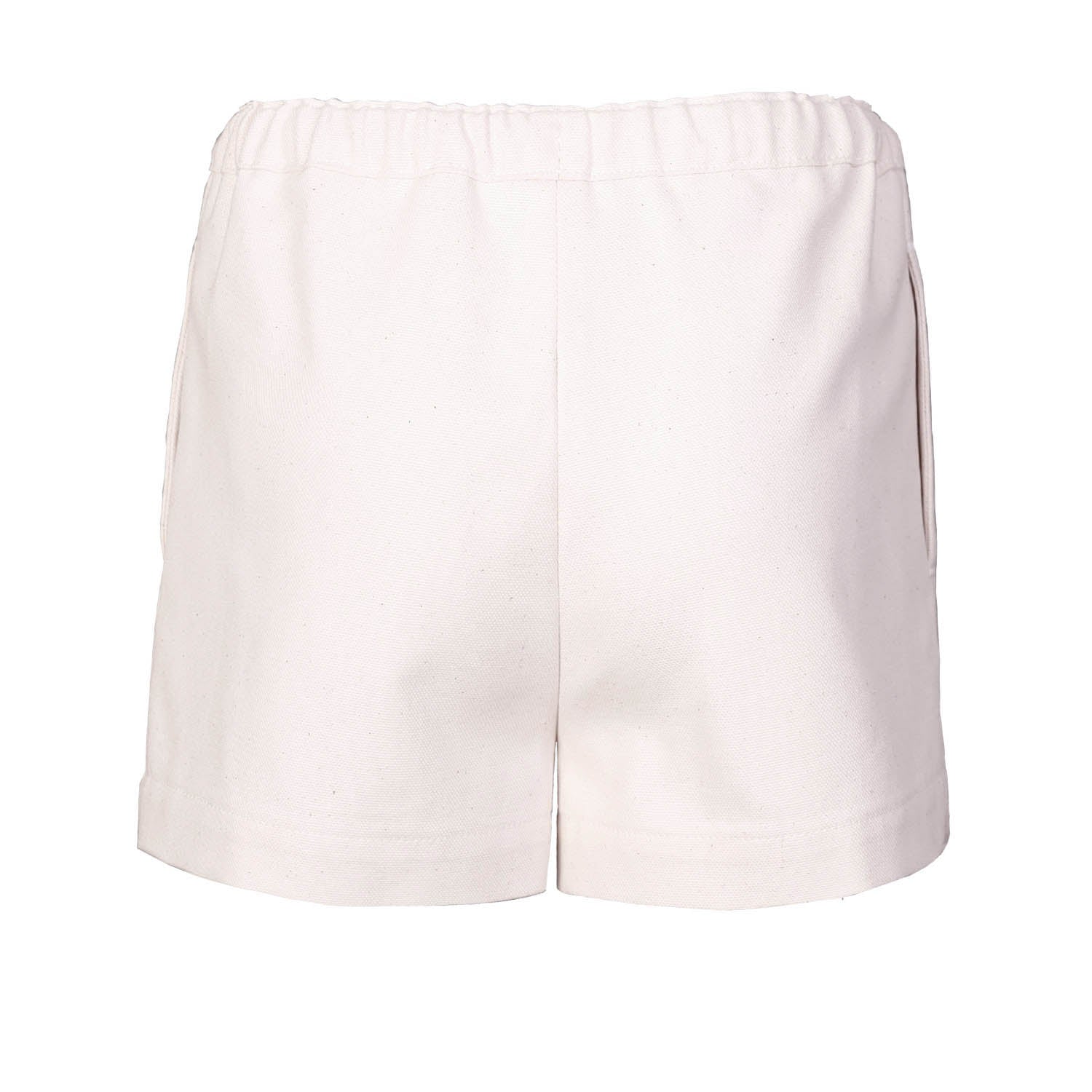 Kids Off-White Canvas Mini Shorts – Organic Cotton, Unisex, Sizes 4–16 Years