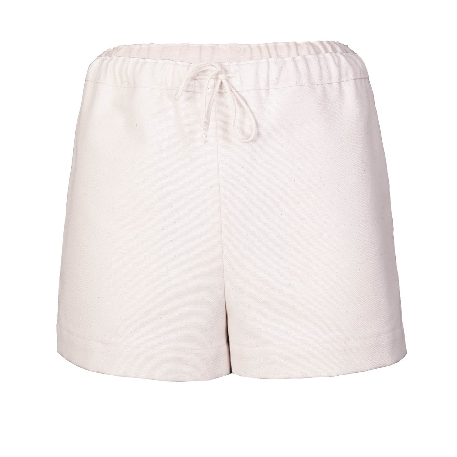Kids Off-White Canvas Mini Shorts – Organic Cotton, Unisex, Sizes 4–16 Years