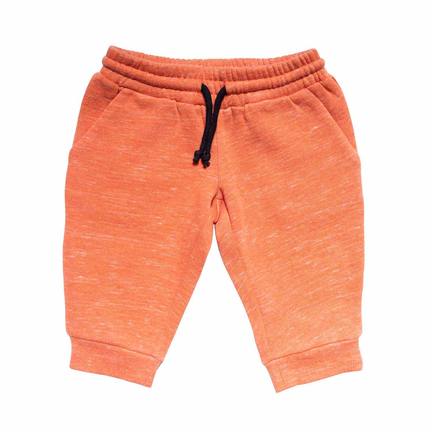 Orange Organic Baby Pants with Embroidery – Sizes 6 Months to 2 Years
