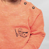 Orange Baby Sweatshirt – 100% Organic Cotton, Sizes 6 Months–2 Years