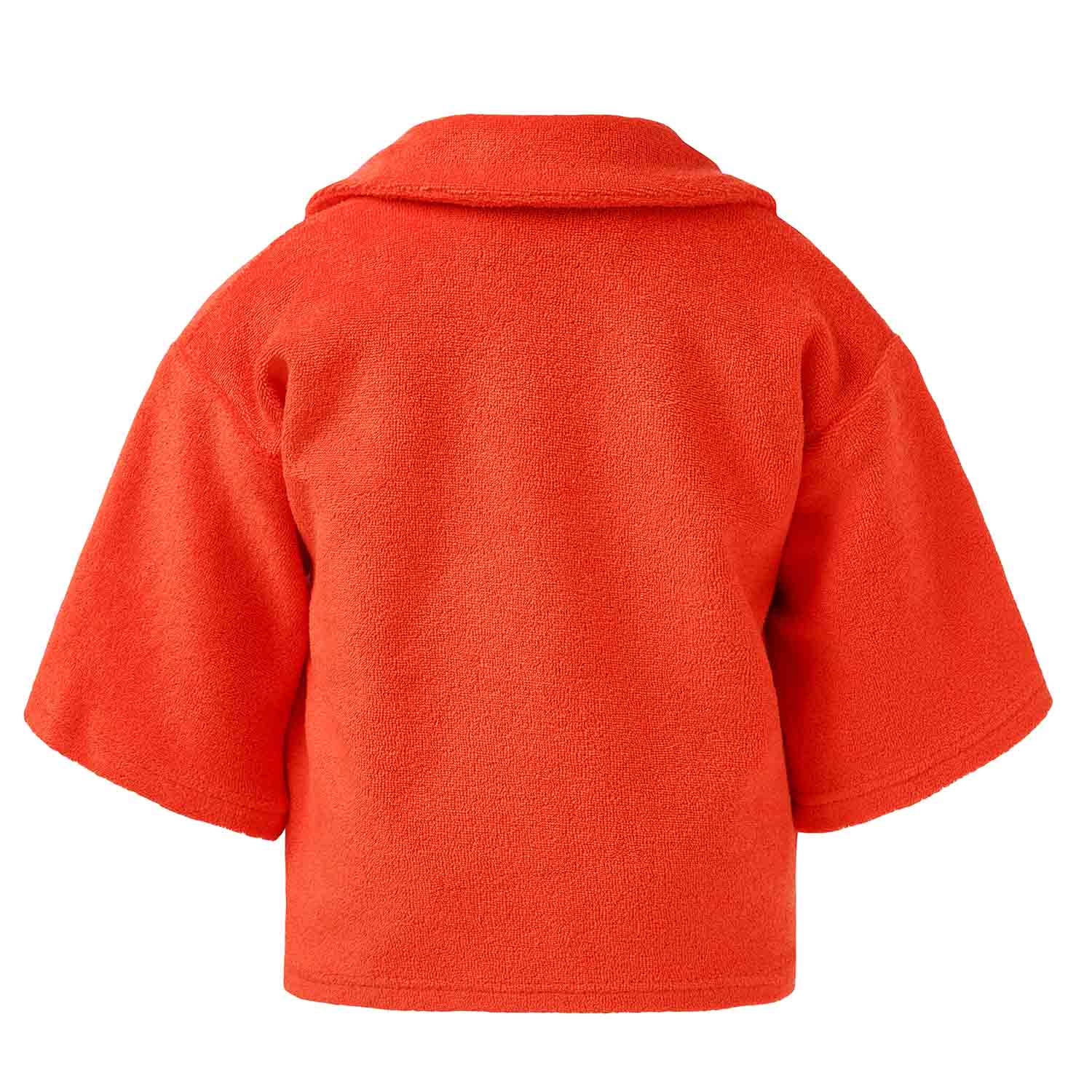 Orange Teddy Kimono Baby Jacket – Organic Cotton – Unisex – Sizes 6 Months-2 Years