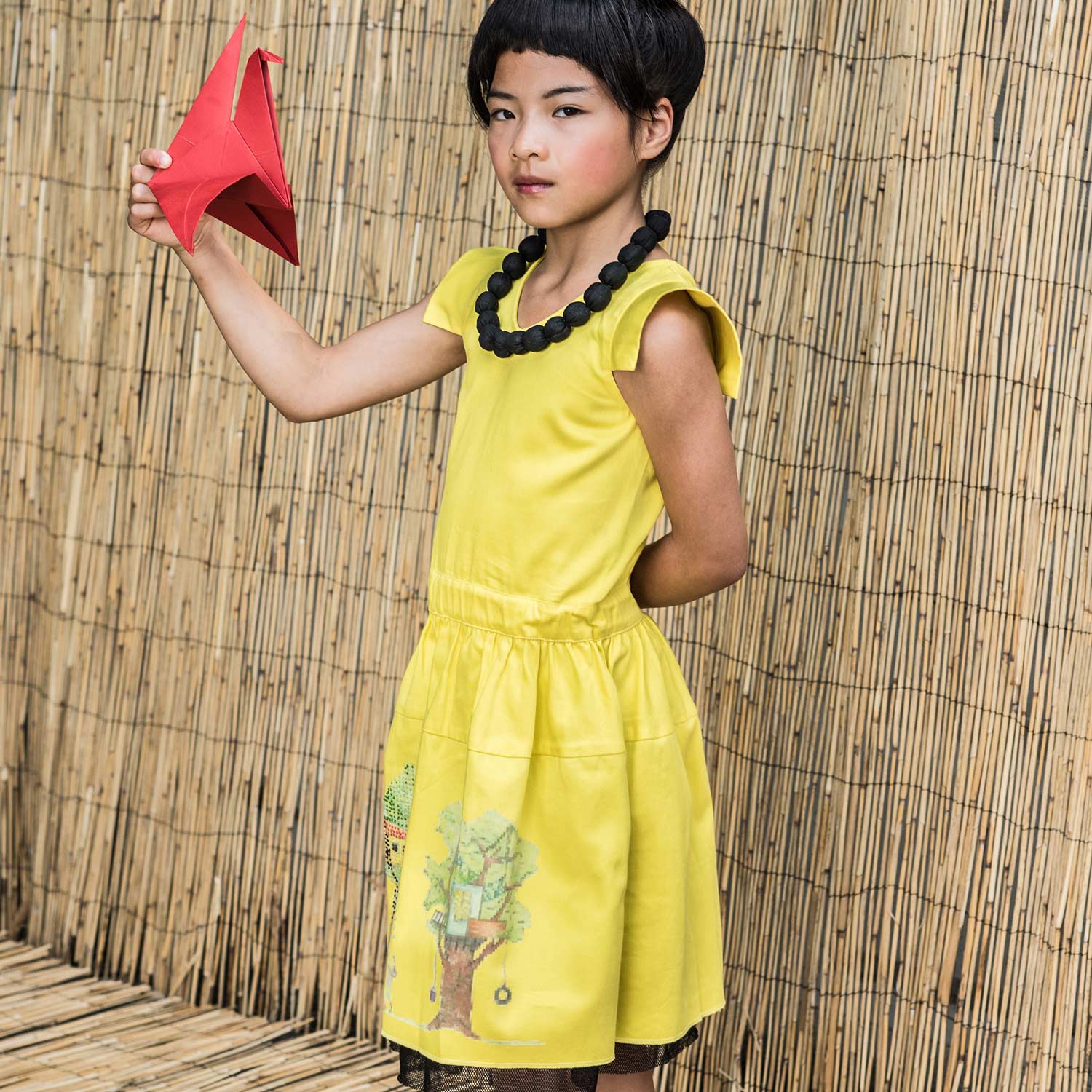 Organic Cotton Girls Canopy Sundress Yellow Sizes 6 Months-1 Year