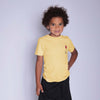 Organic Cotton Unisex Kids T-Shirt – Yellow with Balloon Embroidery – Sizes 2 to 10 Years