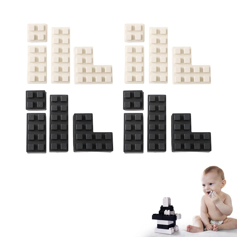 Soft Silicone Large Particle Building Blocks Assembled Educational Toys – Recommended Age 6+ Months