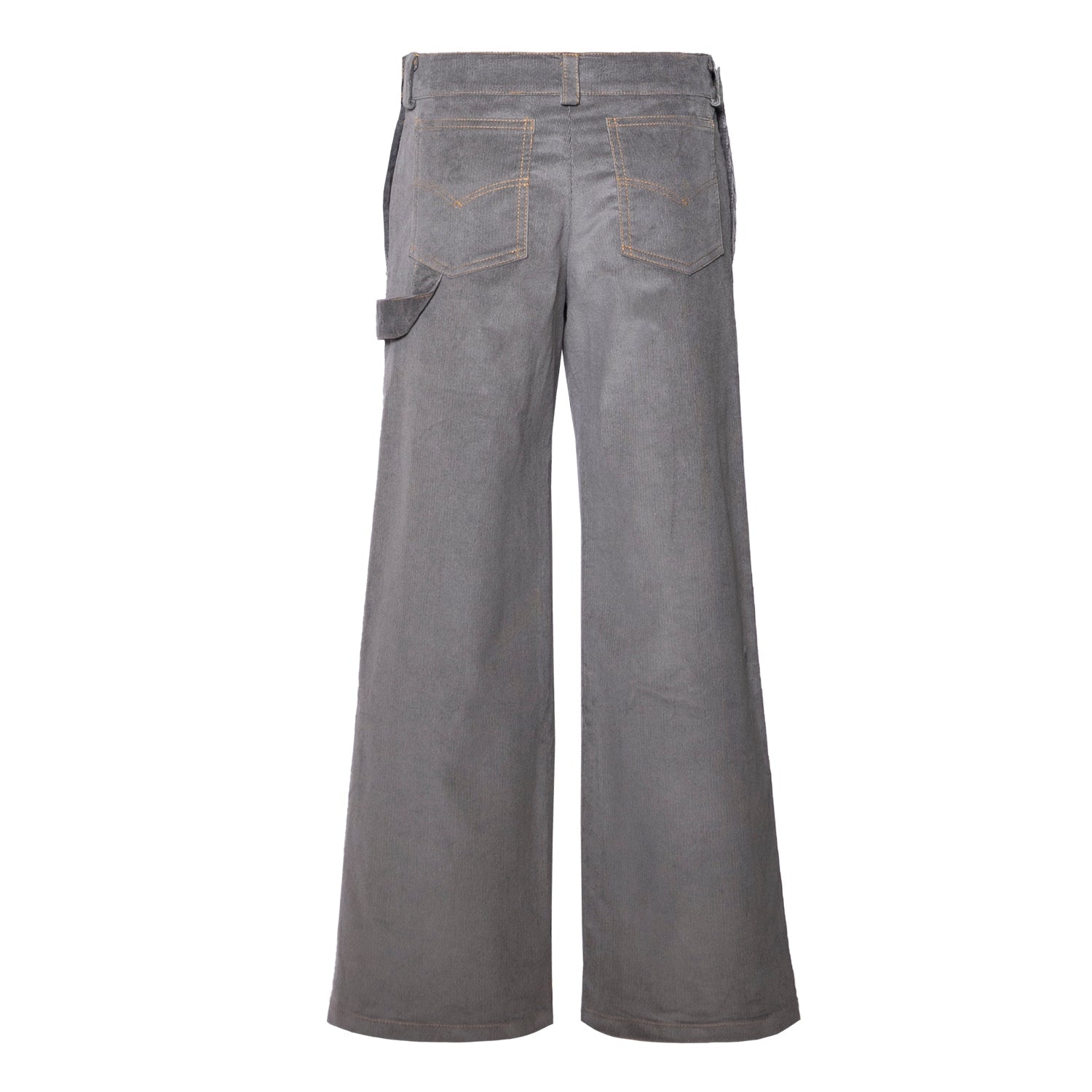 Kids Grey Velvet Pants – GOTS Certified Organic Cotton, Sizes 4–12 Years