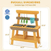 Outdoor Mud Kitchen for Kids Wooden Play Kitchen Toy for Boys Girls Aged 3-8-Yellow-3