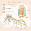 NNECW 7-in-1 Wood Triangle Climbing Toys for Toddlers-Multicolour-3