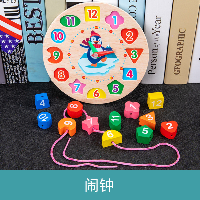 Infant children eight tones, tattuts, beads, rush, tweeter, rainbow tower, fish, early education, intelligence, wooden toys