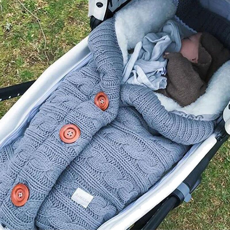 Baby Winter Thick Knitted Sleeping Bag - antzoulatousbabystore