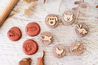 Children's Wooden Sensory Playdough Stamps