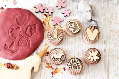 Children's Wooden Sensory Playdough Stamps