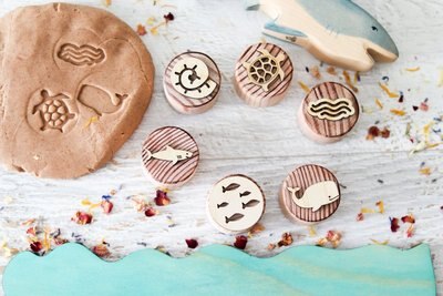 Children's Wooden Sensory Playdough Stamps