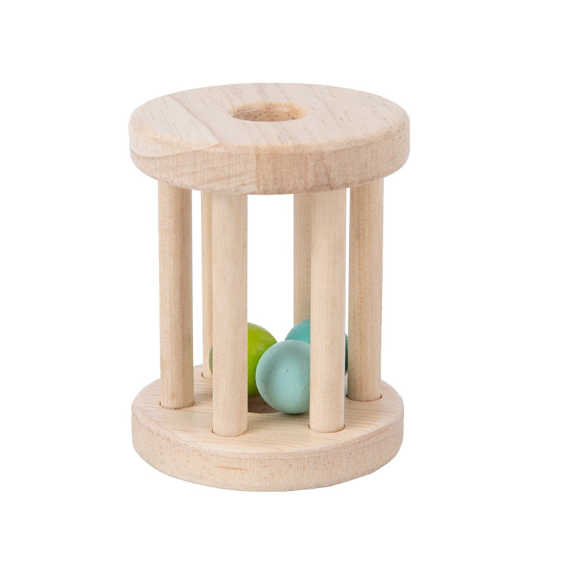 Wood Rolling Cage Bell